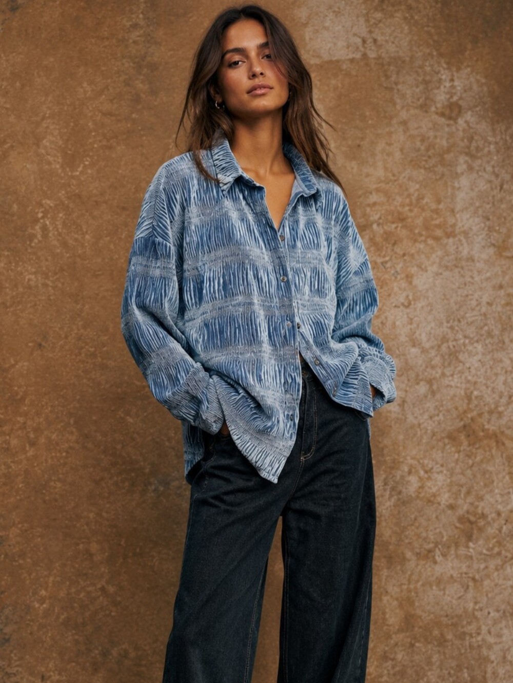 Free People Oversized Button Down